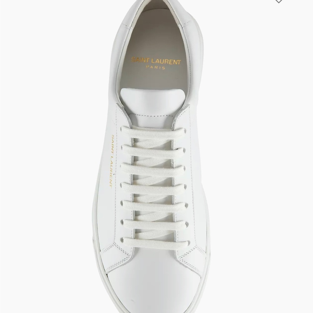 SAINT LAURENT white leather sneakers